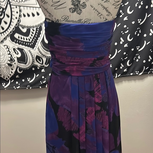 Elegant Purple and Blue Women's Dress - Picture 6 of 7
